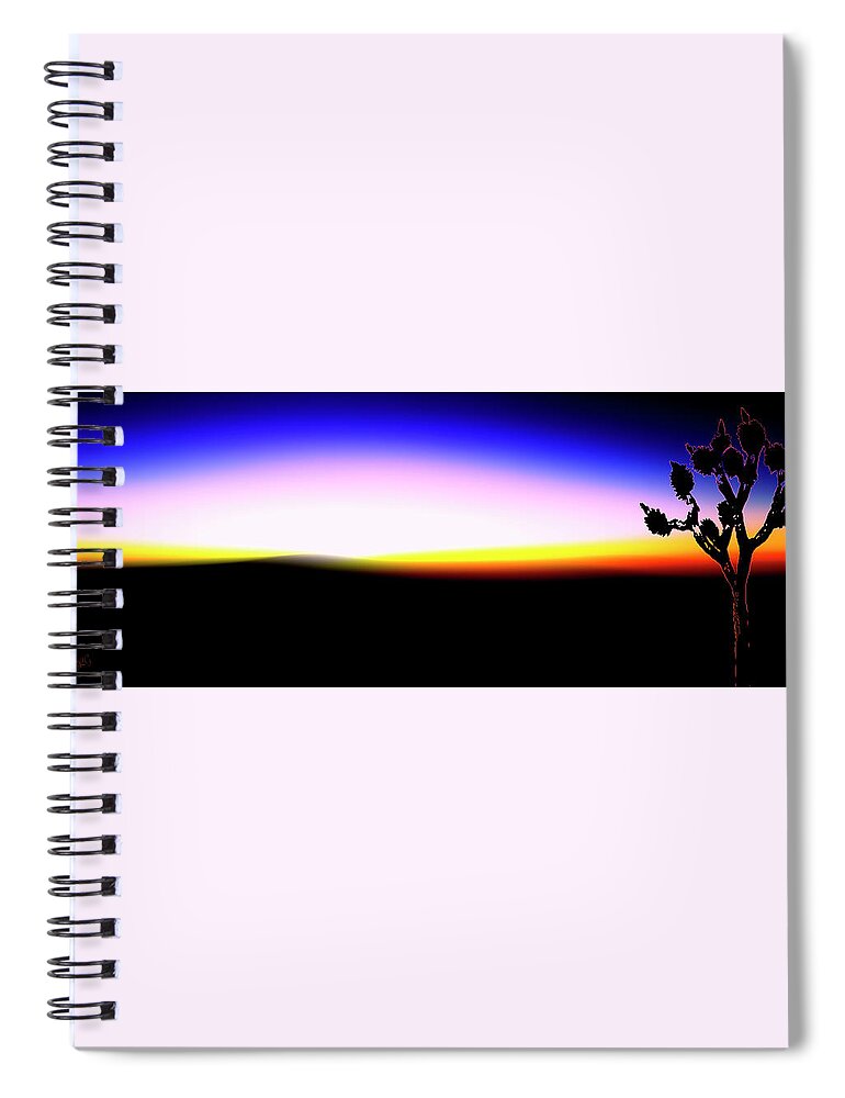 Sunset Spiral Notebook featuring the photograph Desert Sunset by Ben and Raisa Gertsberg