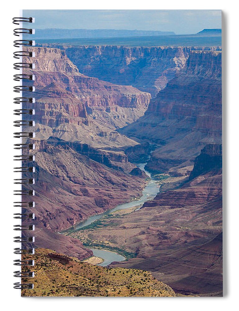 Grand Spiral Notebook featuring the photograph Desert View by Carl Moore