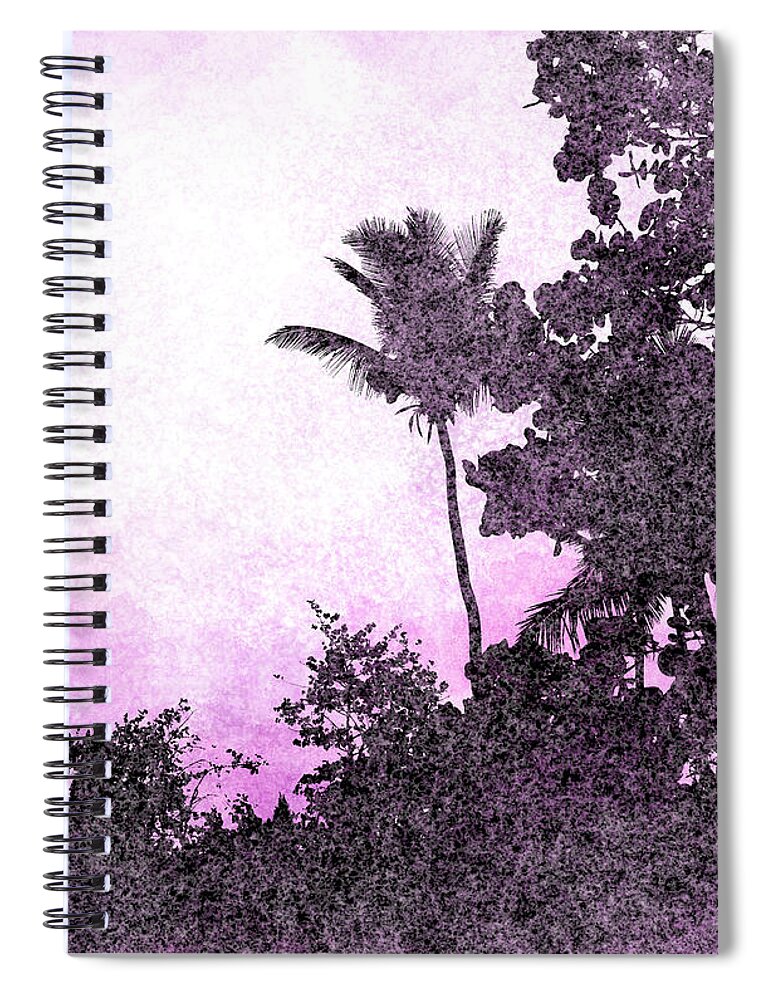 Palm Spiral Notebook featuring the mixed media Design 101 by Lucie Dumas