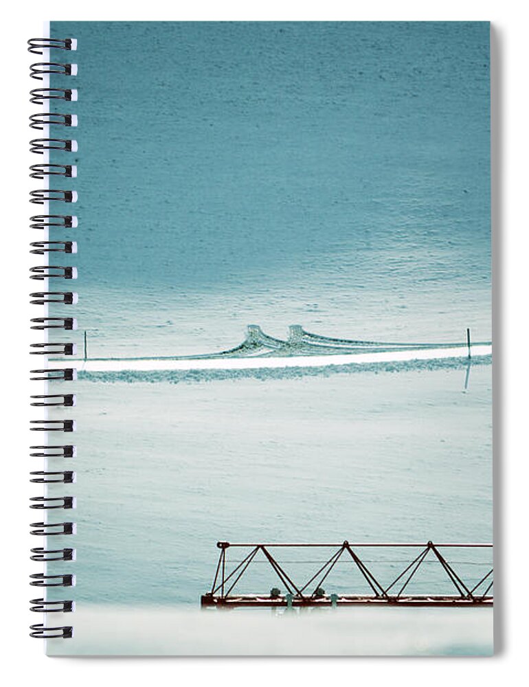 Designs And Lines Spiral Notebook featuring the photograph Designs and lines - Winter in Switzerland by Susanne Van Hulst