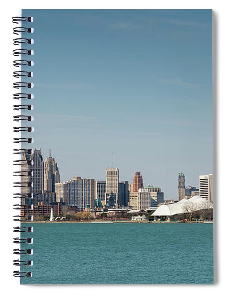 Detroit Spiral Notebook featuring the photograph Detroit Skyline by Steve L'Italien