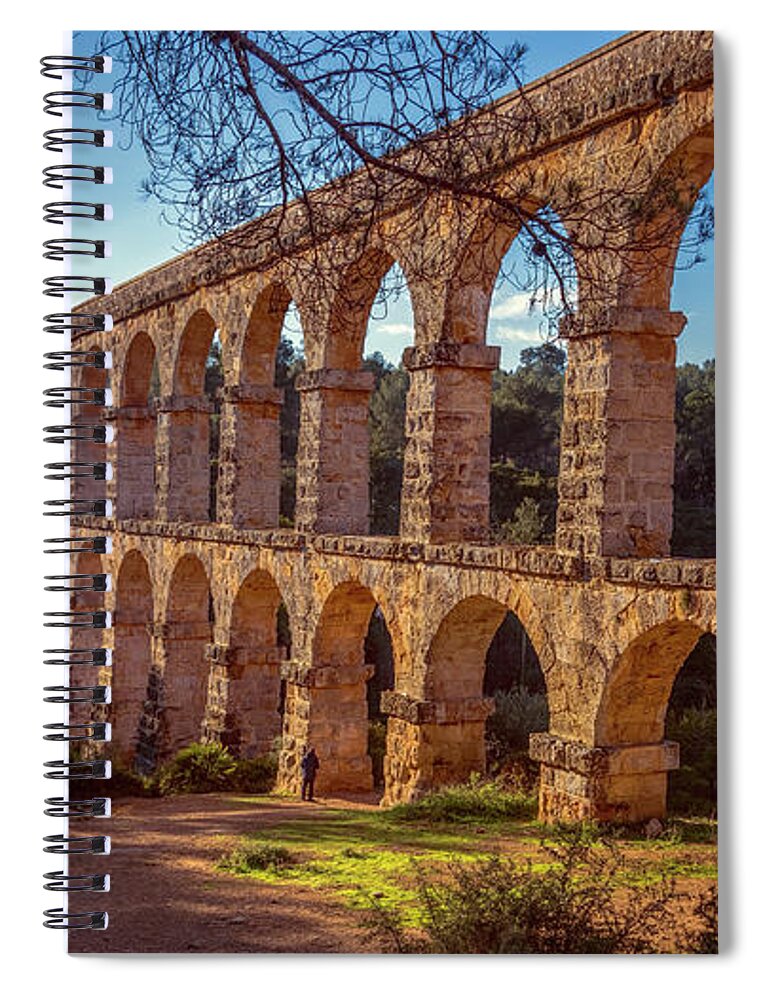 Joan Carroll Spiral Notebook featuring the photograph Devils Bridge Tarragona Spain by Joan Carroll