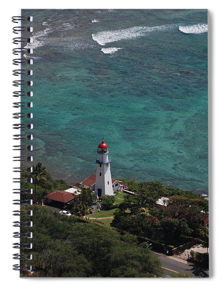 Lighthouse Spiral Notebook featuring the photograph Diamond Head Lighthouse I by Carol Eliassen
