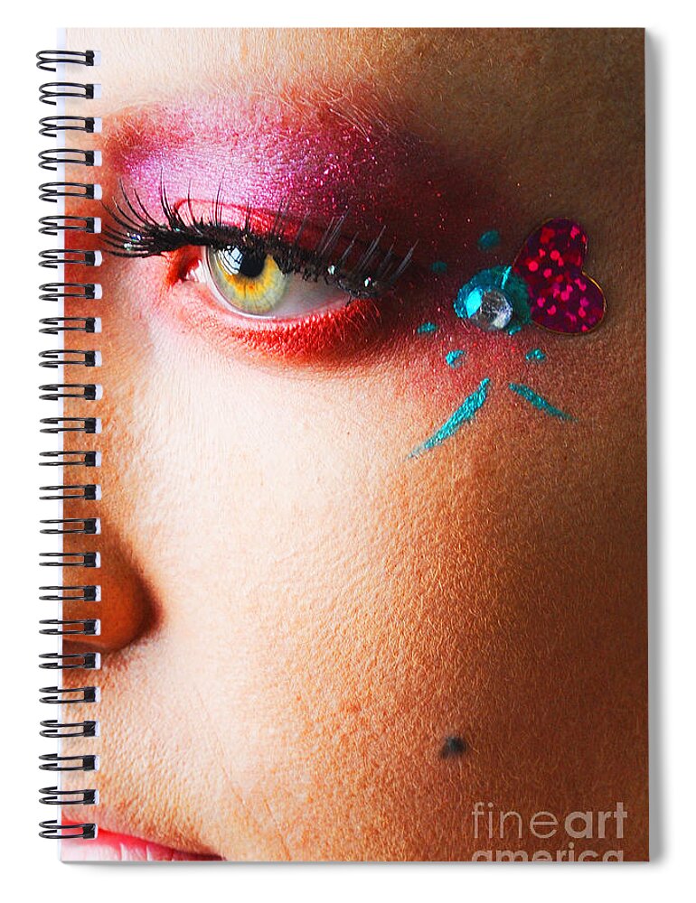 Glamour Photographs Spiral Notebook featuring the photograph Diamond with pink by Robert WK Clark