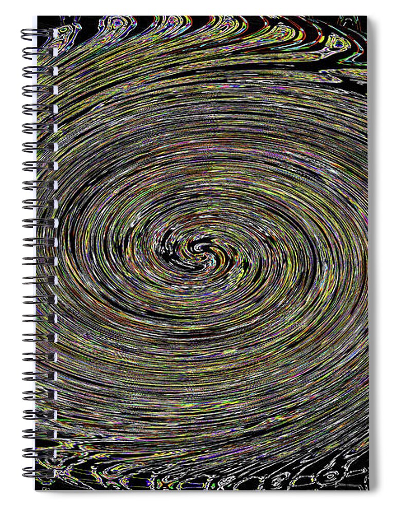 Digital Galaxy Spiral Notebook featuring the digital art Digital Galaxy by Tom Janca