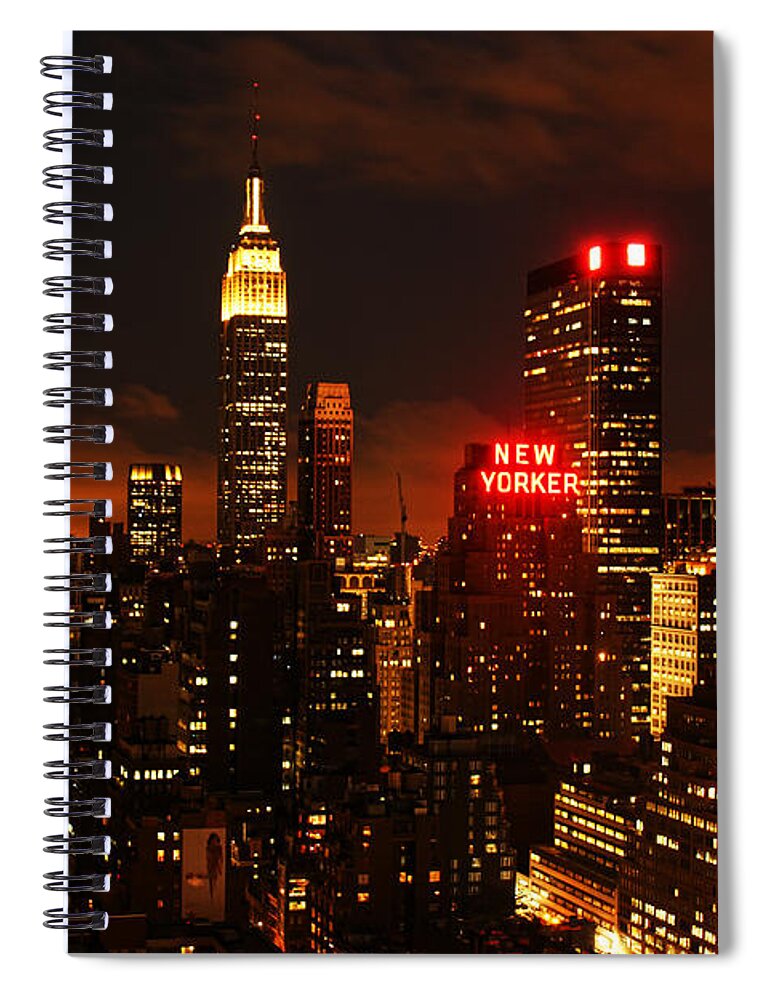 New York Spiral Notebook featuring the photograph Digital Sunset by Andrew Paranavitana