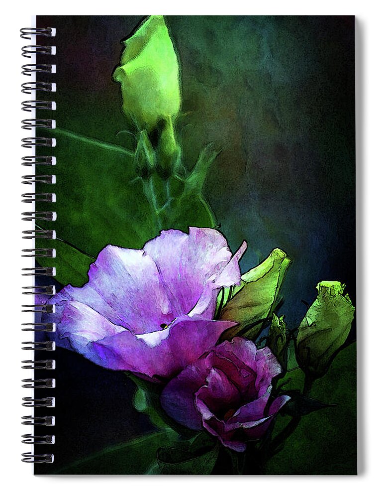 Digital Watercolor Spiral Notebook featuring the photograph Digital Watercolor Elegance 3700 W_2 by Steven Ward
