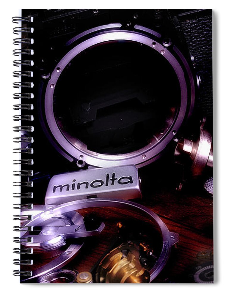 Minolta Spiral Notebook featuring the photograph Disassembly by Mike Eingle
