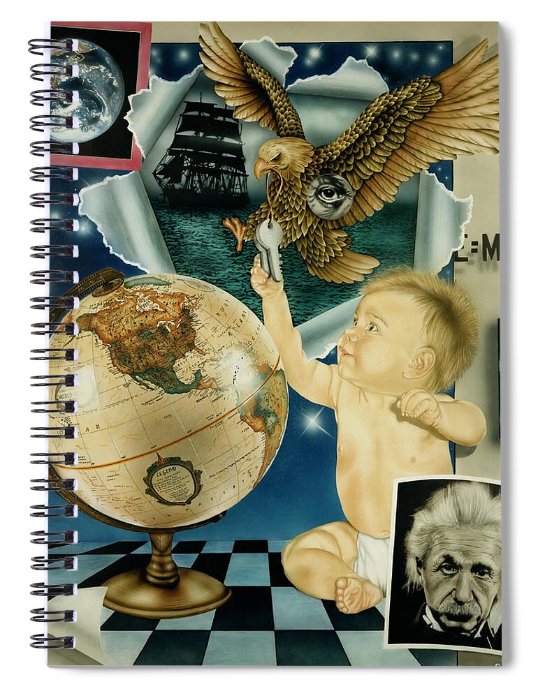 Realism Spiral Notebook featuring the painting Discovery Of The New World by Rich Milo