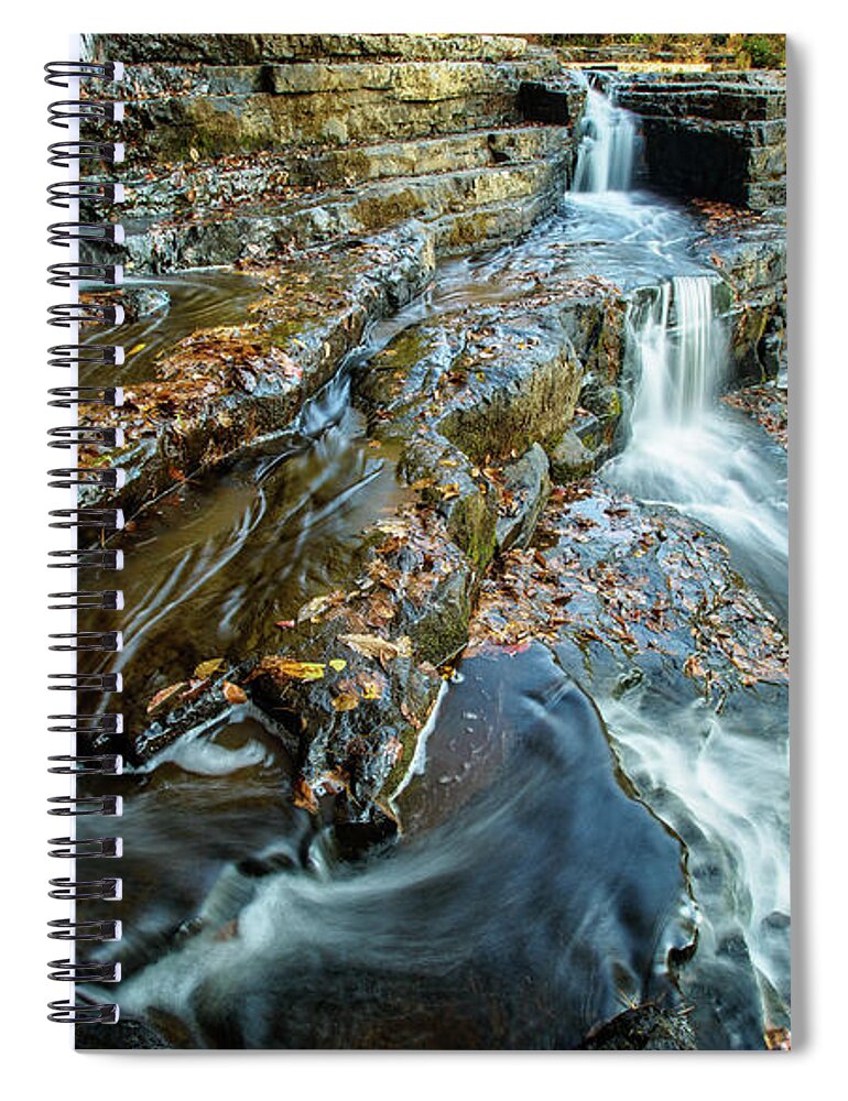 Landscape Spiral Notebook featuring the photograph Dismal Creek Falls #2 by Joe Shrader