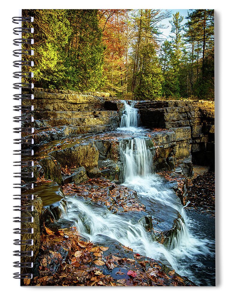Landscape Spiral Notebook featuring the photograph Dismal Falls #3 by Joe Shrader