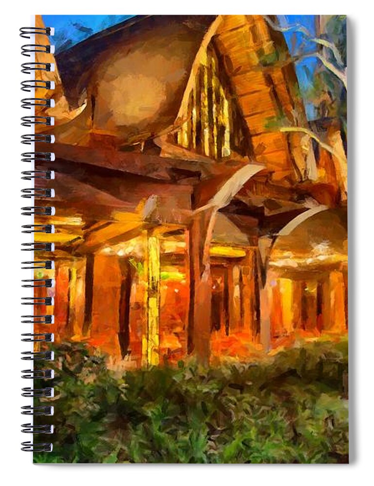 Disney Aulani Resort Spiral Notebook featuring the digital art Disney Aulani Resort Spa Hawaii by Caito Junqueira