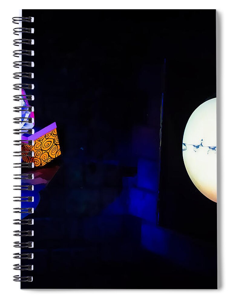 Magic Kingdom Spiral Notebook featuring the photograph Disneyland Nightmare Before Christmas by Mark Andrew Thomas