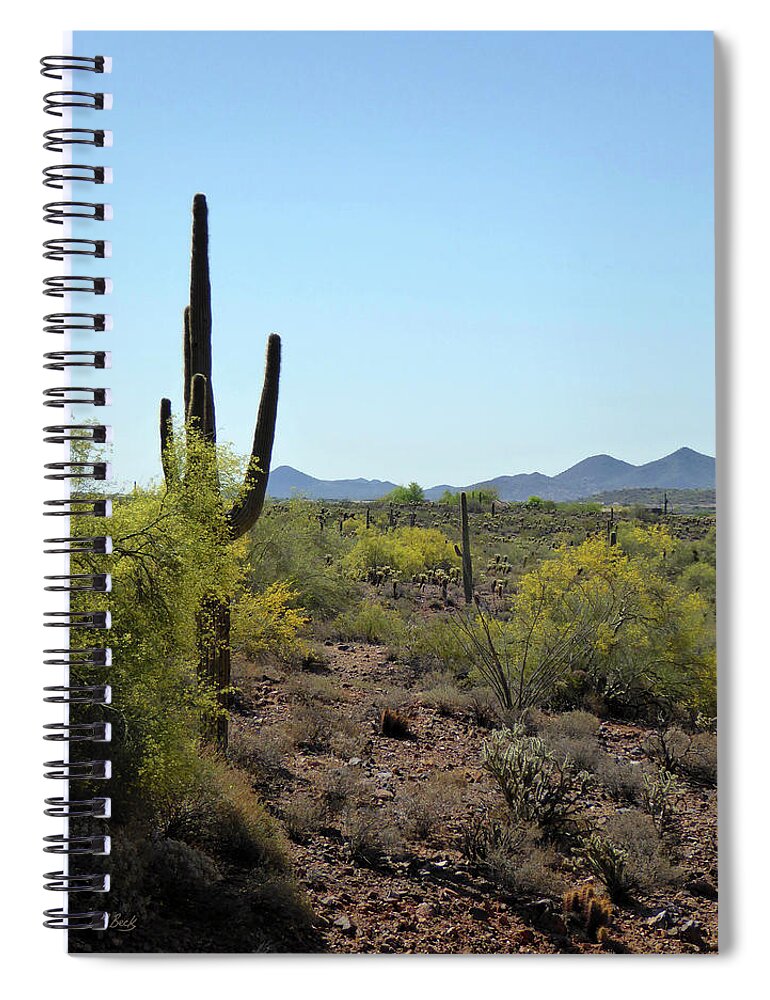 Arizona Spiral Notebook featuring the photograph Distant Hills by Gordon Beck