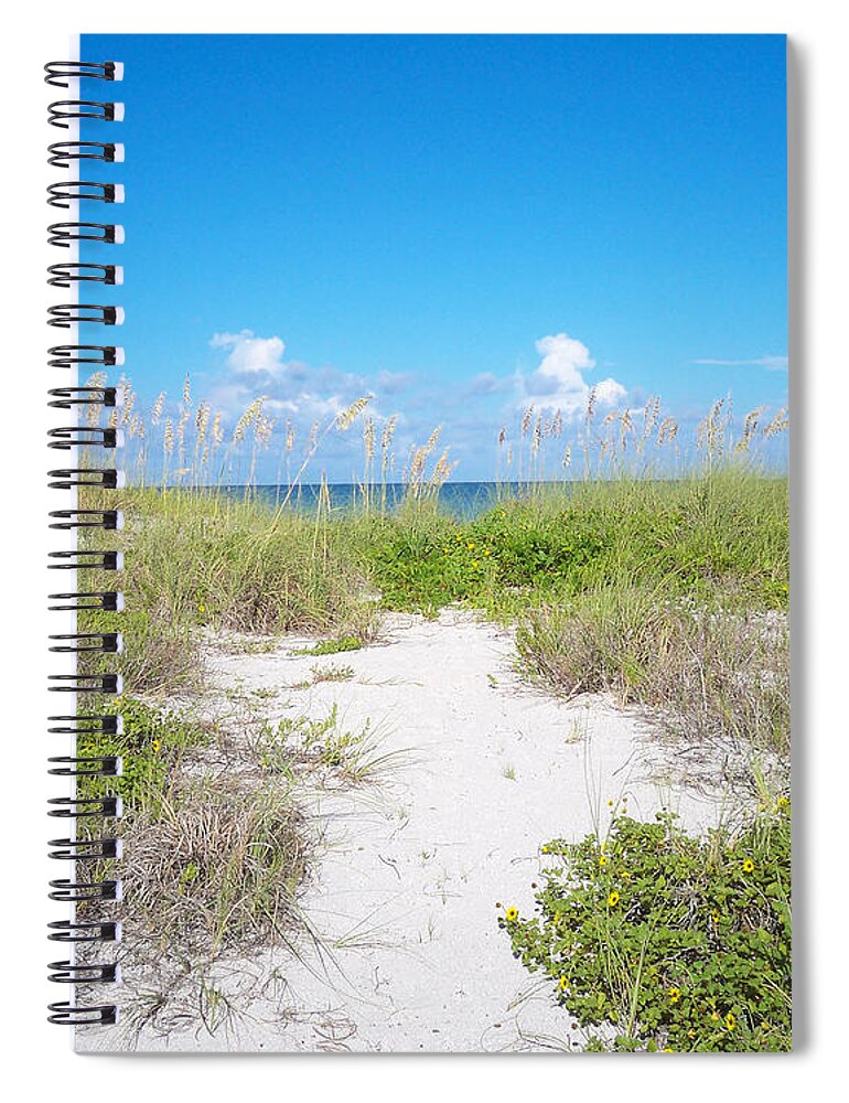 Florida Spiral Notebook featuring the photograph Distant Sea by Chris Andruskiewicz