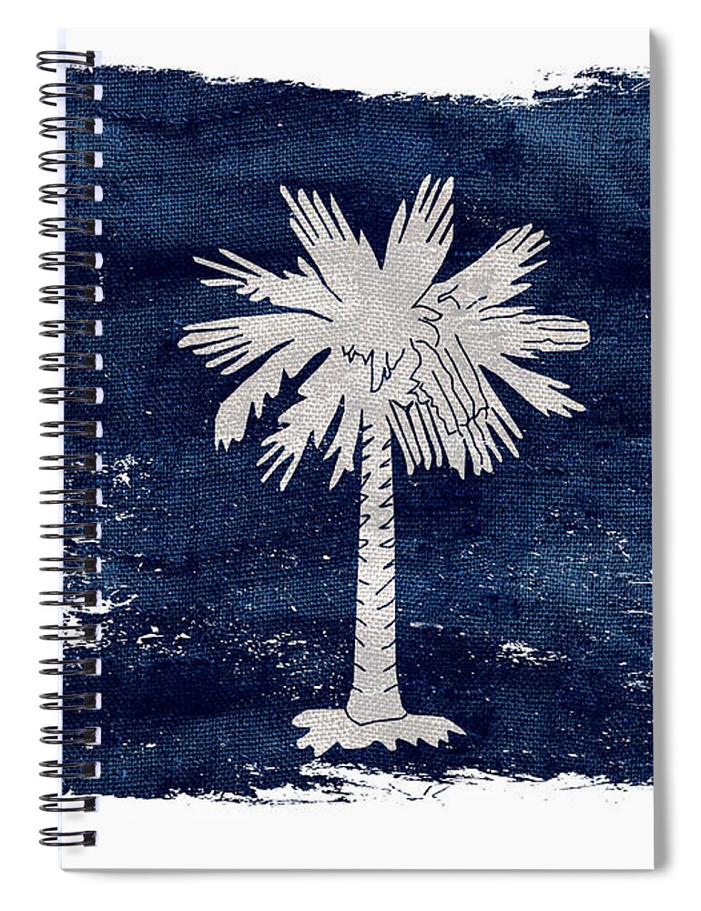 Oregon Flag Spiral Notebook featuring the photograph Distressed South Carolina Flag by Jon Neidert