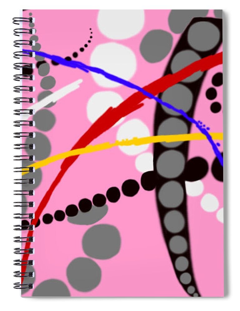 Abstract Spiral Notebook featuring the digital art Ditty by Christopher Rowlands