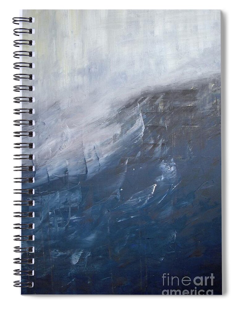 Storm Spiral Notebook featuring the painting Divine Storm by Vesna Antic