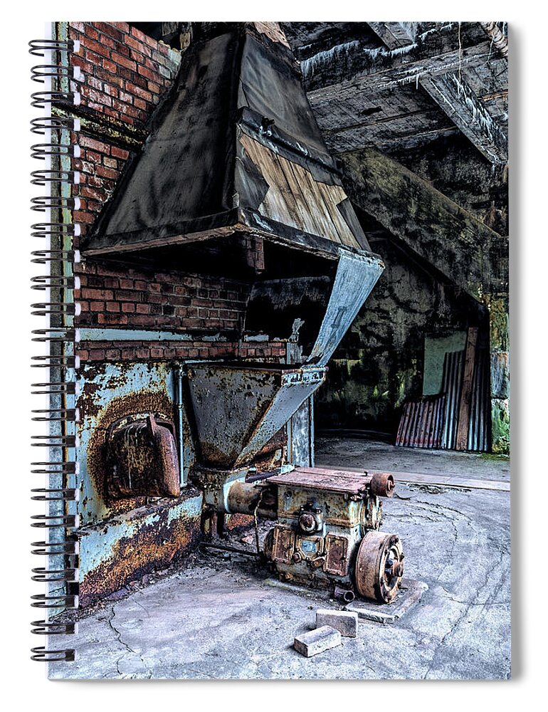 Iceland Spiral Notebook featuring the photograph Djupavik Herring Cannery by Tom Singleton
