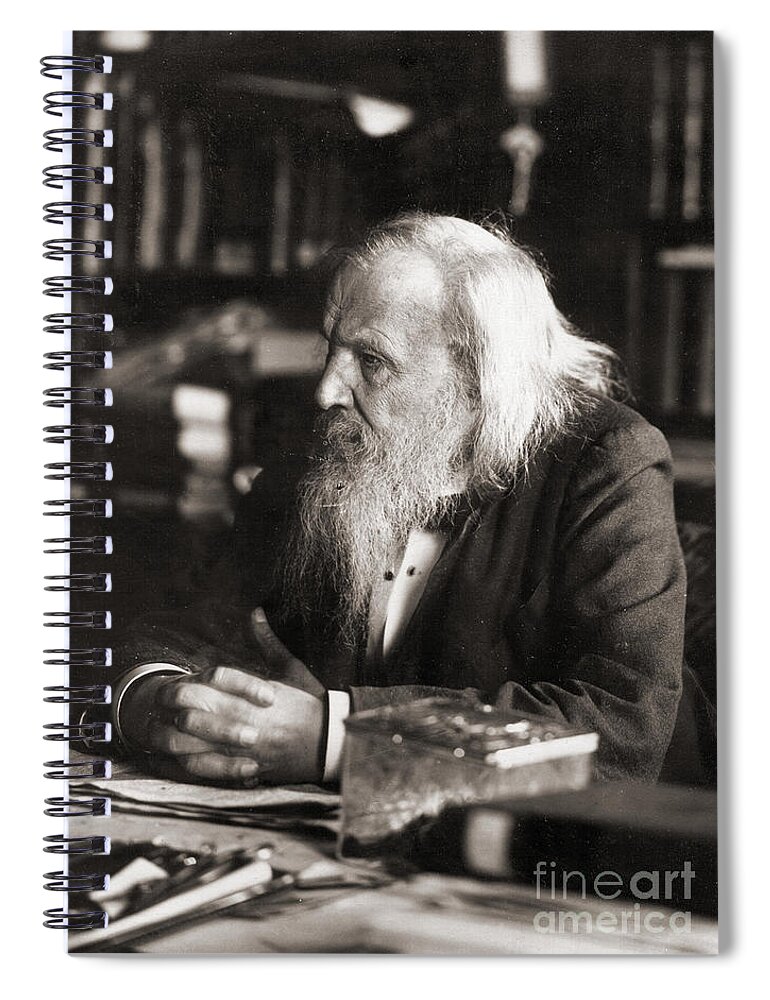 Science Spiral Notebook featuring the photograph Dmitri Mendeleev, Chemist by Science Source