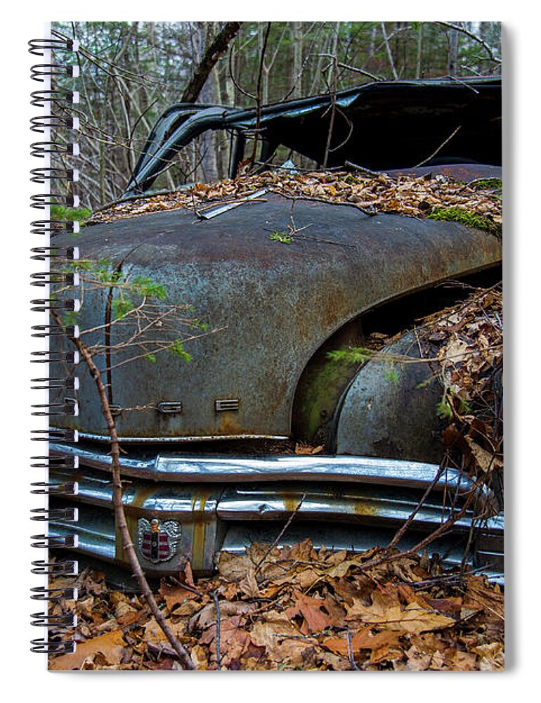 Maine Spiral Notebook featuring the photograph Dodge Hood by Alana Ranney