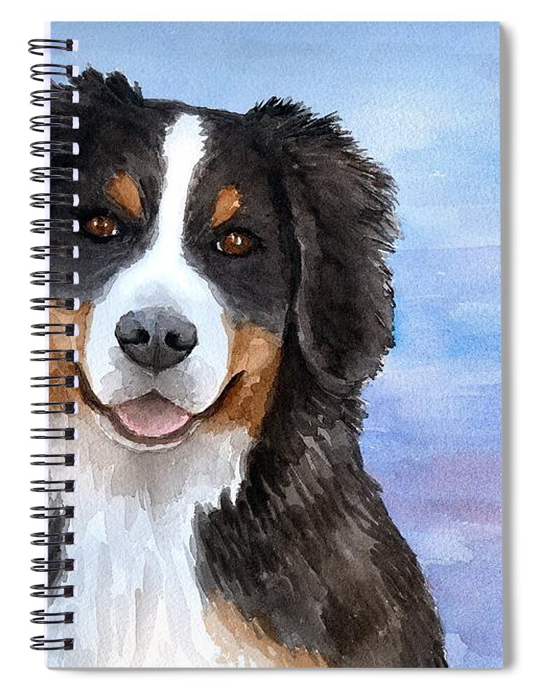 Dog Spiral Notebook featuring the painting Dog 125 by Lucie Dumas