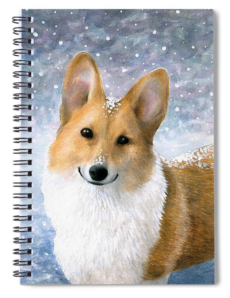 Dog Spiral Notebook featuring the painting Dog 126 by Lucie Dumas