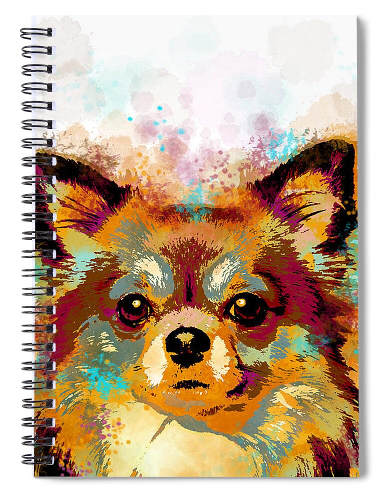 Dog Spiral Notebook featuring the digital art Dog 141 by Lucie Dumas
