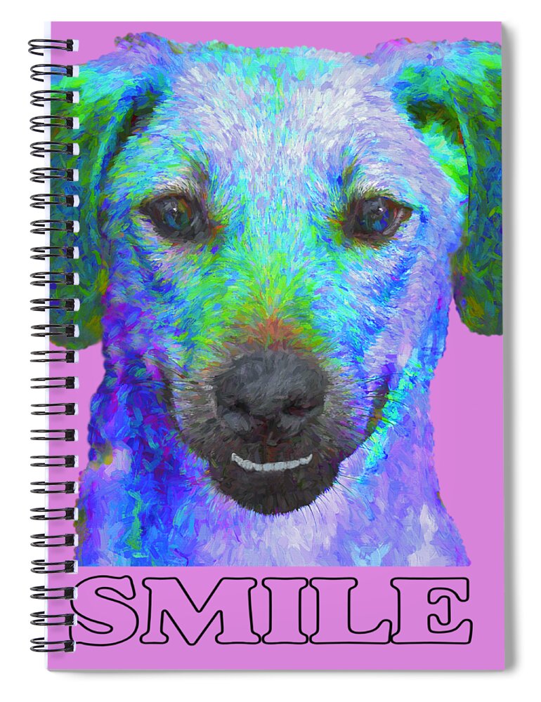 Dog Spiral Notebook featuring the photograph Doggy Smile by Mitch Spence