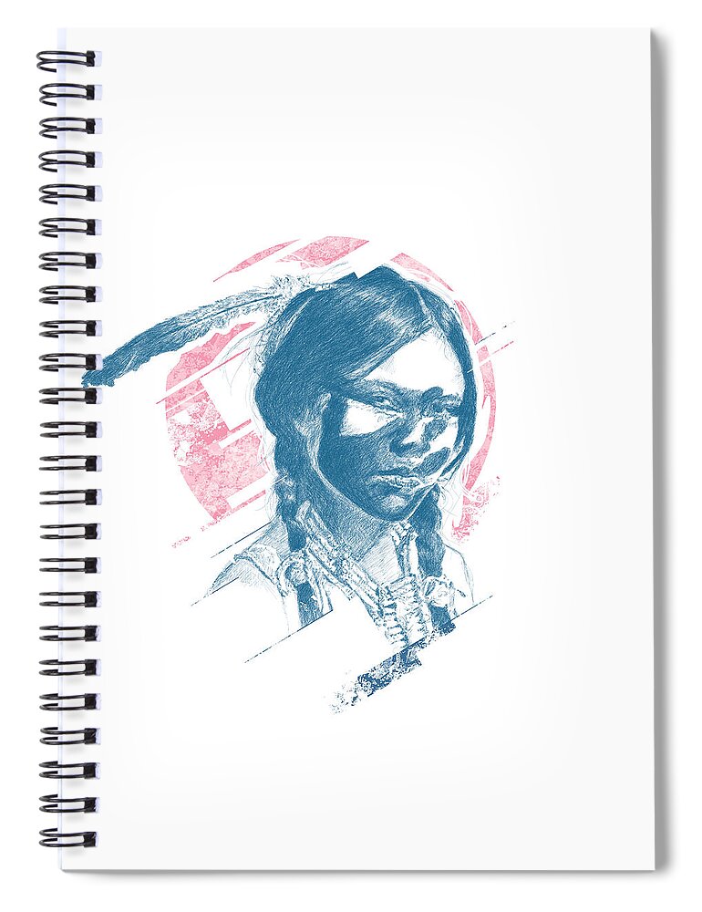 Chadlonius Spiral Notebook featuring the drawing Donoma by Chad Lonius