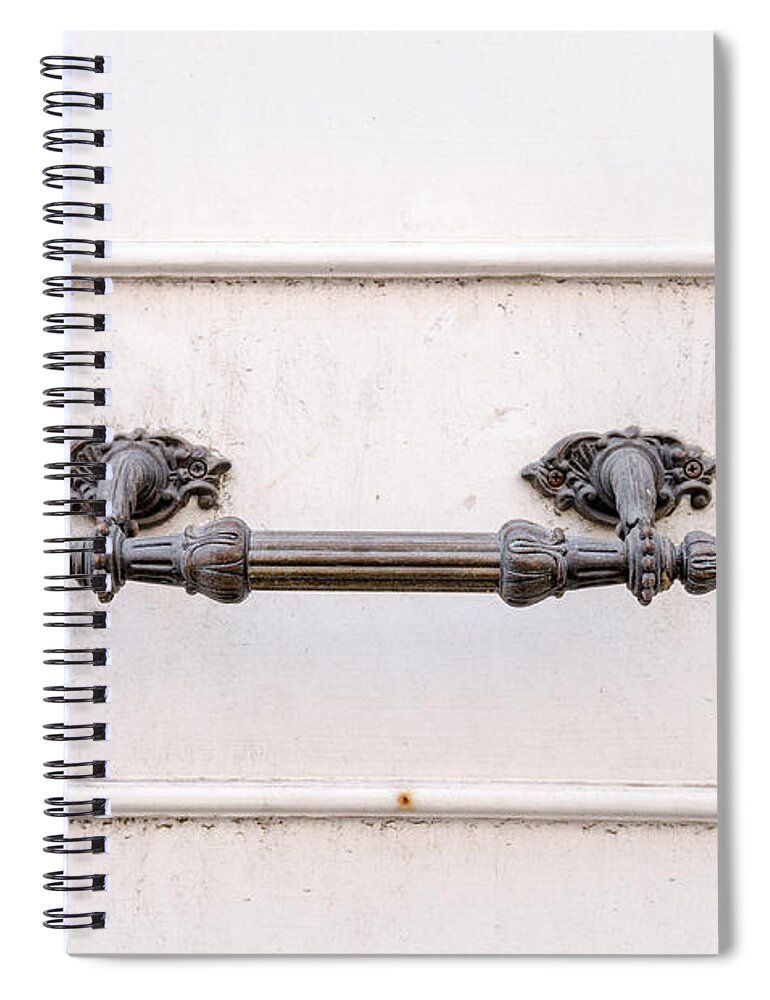 Ancient Spiral Notebook featuring the photograph Door Knobs of the world 26 by Sotiris Filippou