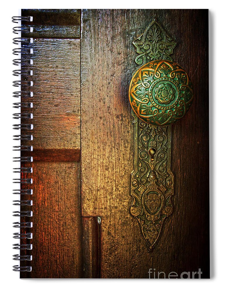 Batsto Village Spiral Notebook featuring the photograph Doorknob by Debra Fedchin