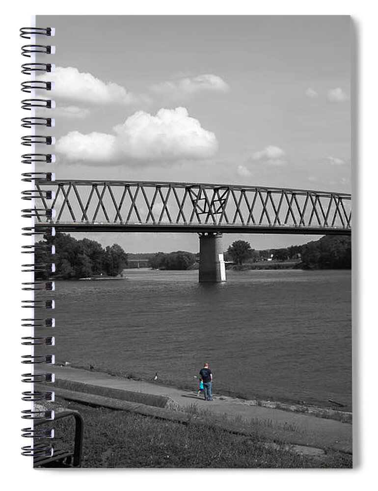 Ohio River Spiral Notebook featuring the photograph Down by the River by Holden The Moment
