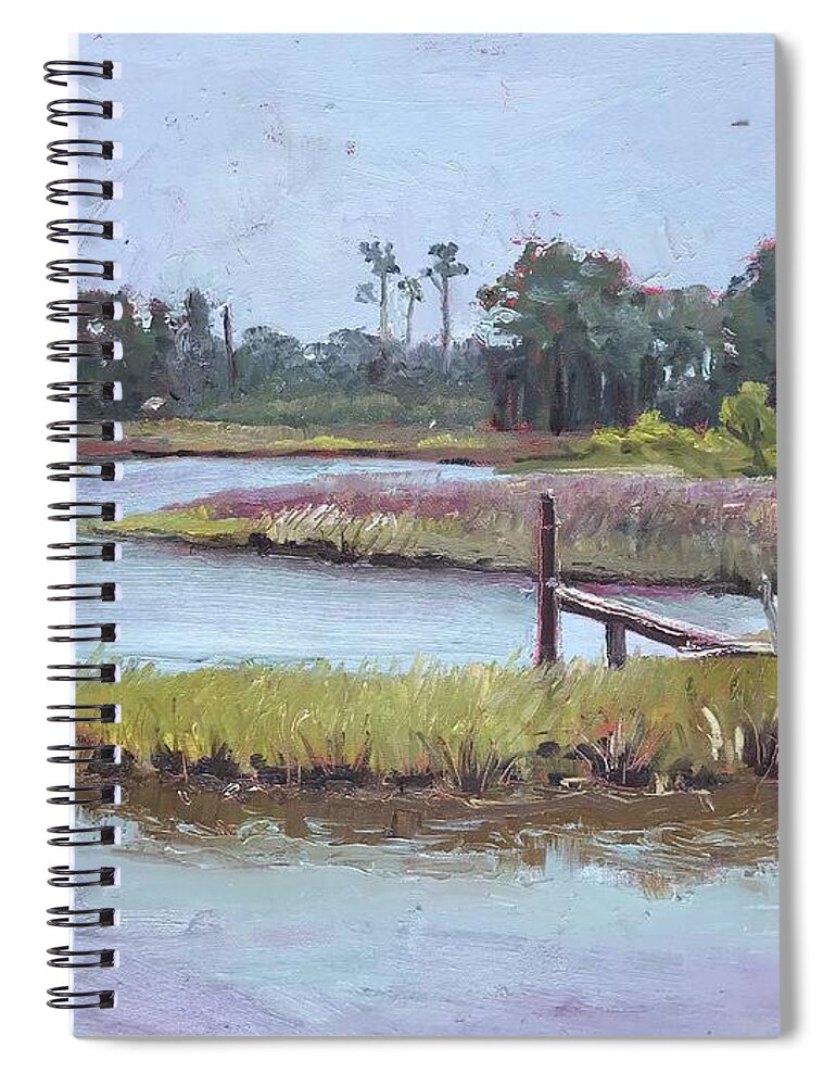 Impressionism Spiral Notebook featuring the painting Down Neck by Maggii Sarfaty