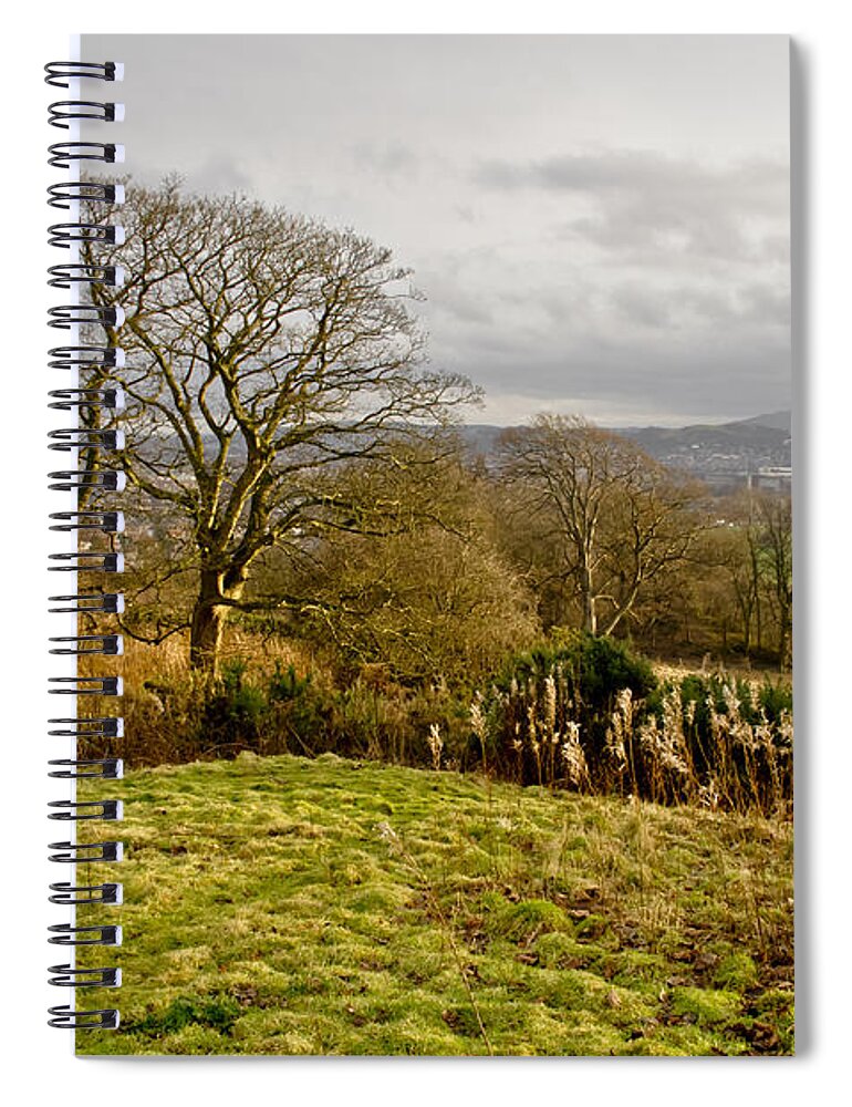 Nature Reserve Spiral Notebook featuring the photograph Down the slope. by Elena Perelman
