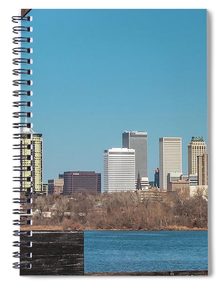 Tulsa Spiral Notebook featuring the photograph Downtown Tulsa by Bert Peake