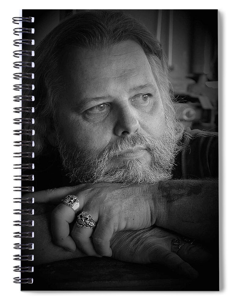 Biker Spiral Notebook featuring the photograph Dr. Nick by DArcy Evans