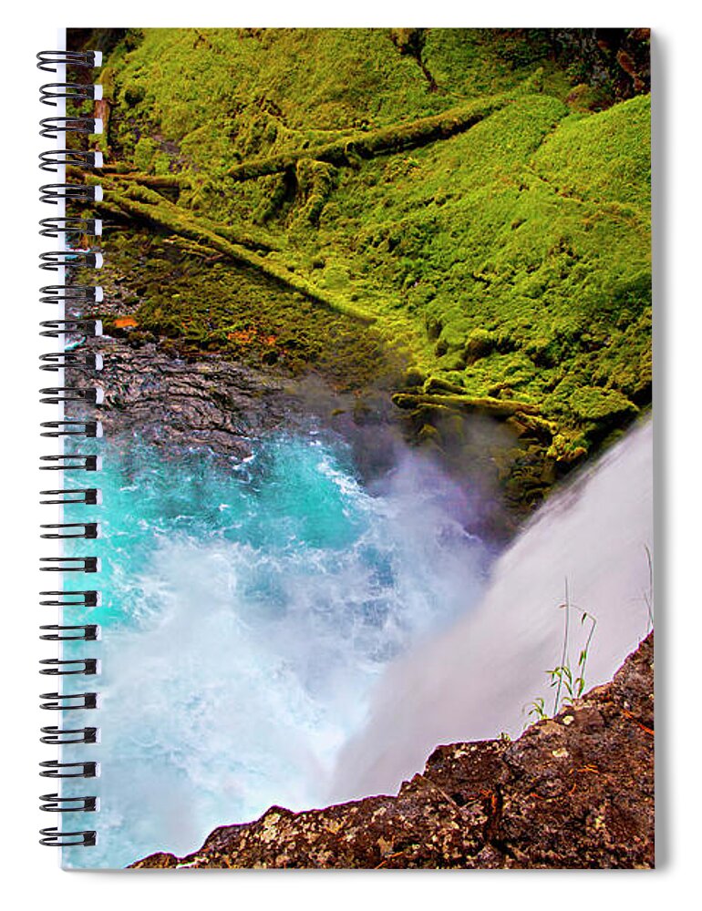 Dragon Falls Spiral Notebook featuring the photograph Dragon Falls by David Millenheft