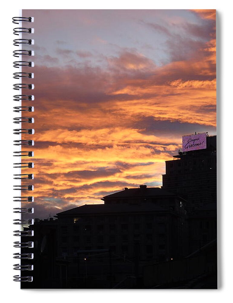 Sunset Spiral Notebook featuring the photograph Drammatic sky by Yohana Negusse