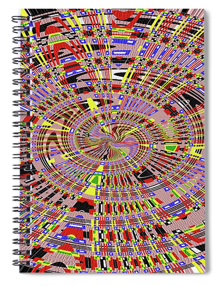 Drawing Expression Absract #1103bdwdpc Spiral Notebook featuring the digital art Drawing Expression Absract #1103bdwdpc by Tom Janca