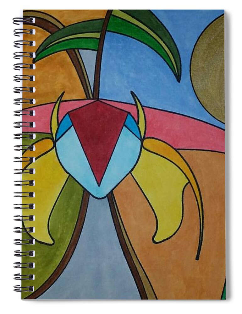 Geometric Art Spiral Notebook featuring the glass art Dream 231 by S S-ray