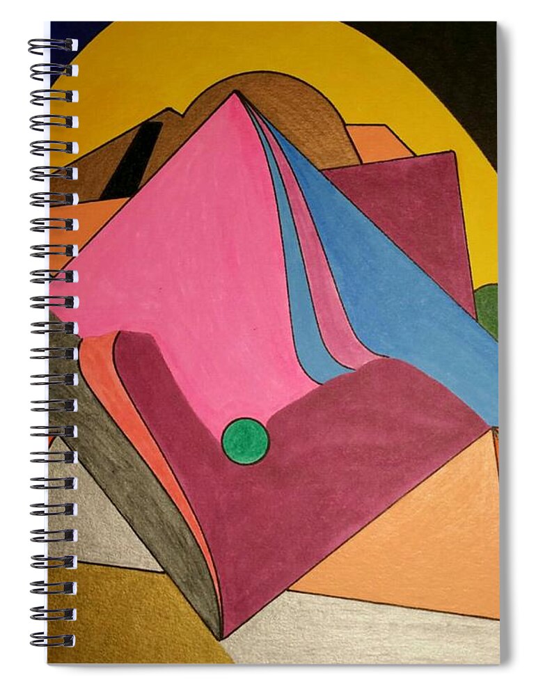 Geo - Organic Art Spiral Notebook featuring the painting Dream 327 by S S-ray