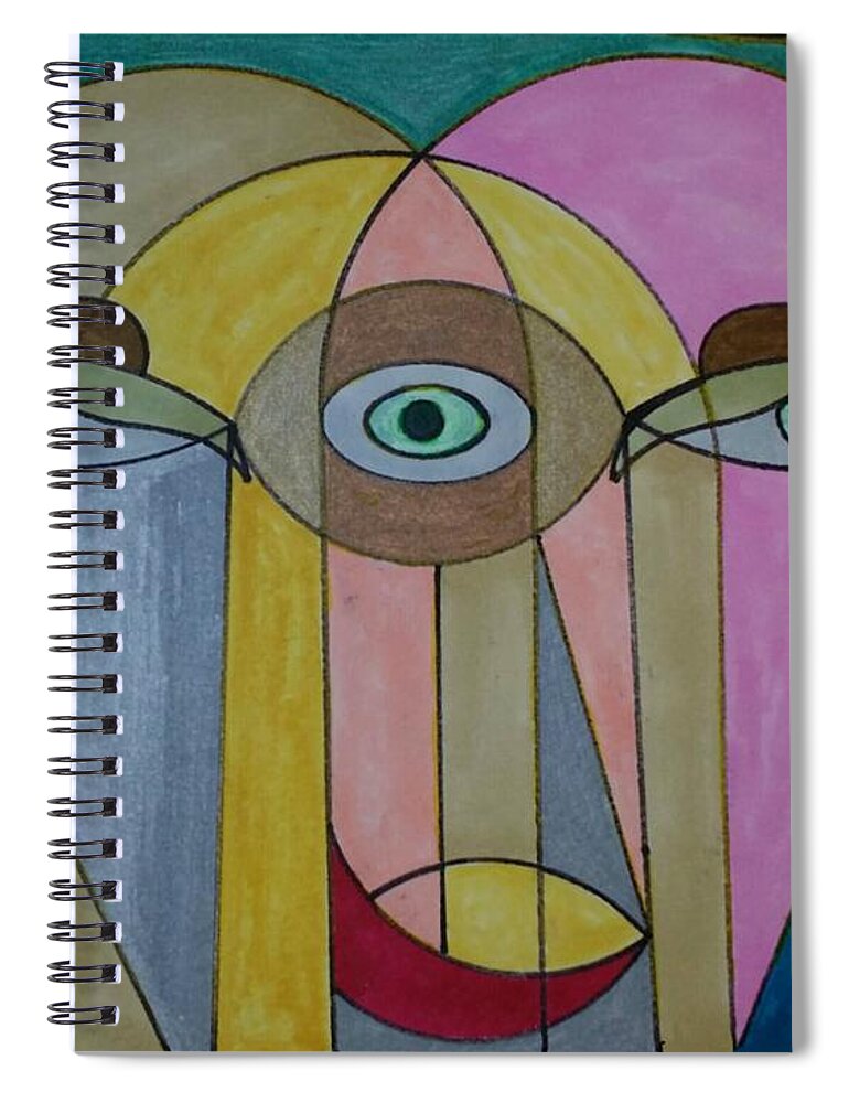 Geometric Art Spiral Notebook featuring the glass art Dream 88 by S S-ray