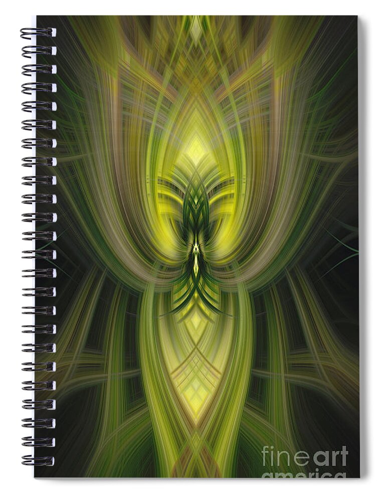 Fireworks Spiral Notebook featuring the photograph Dreaming in Green by Debra Fedchin