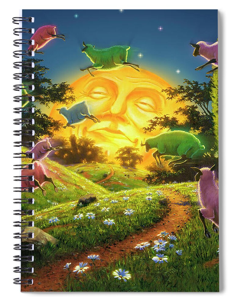 5dmkiv Spiral Notebook featuring the mixed media Dreamland III by Mark Mille