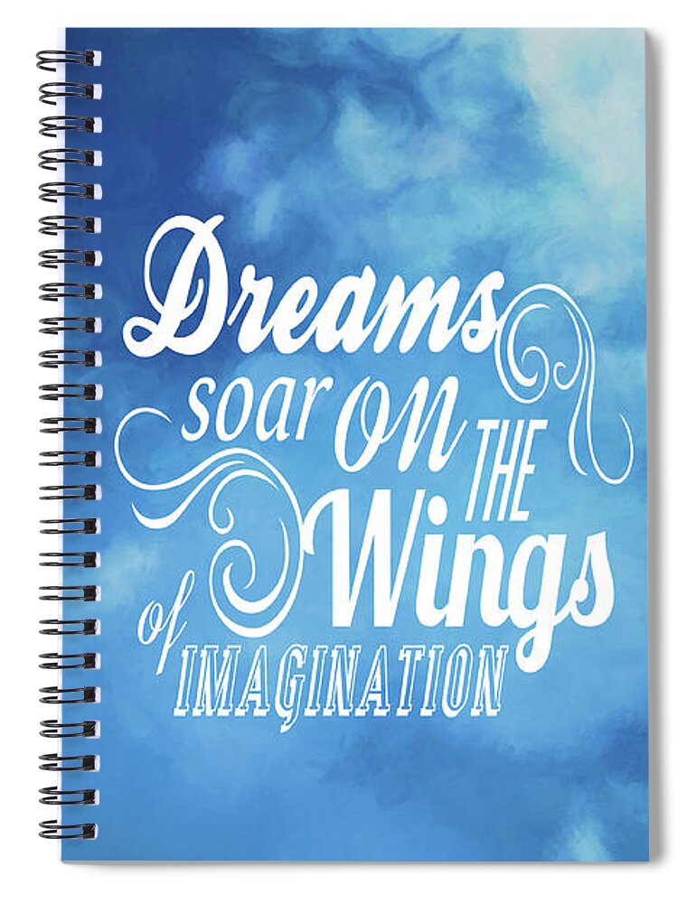 Skyscapes Spiral Notebook featuring the photograph Dreams On Wings by Jan Amiss Photography