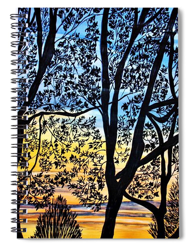 Painting Spiral Notebook featuring the mixed media Dreamscape 5 by Barbara Donovan