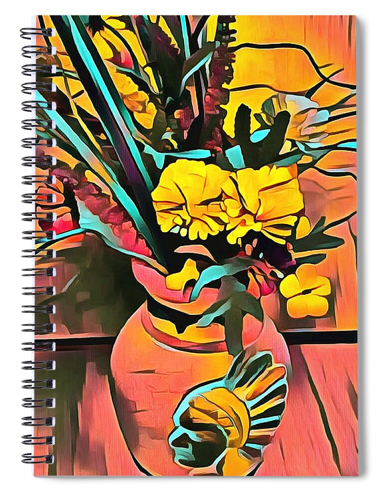 Flowers Spiral Notebook featuring the photograph Dried Flower Arrangement by Floyd Snyder