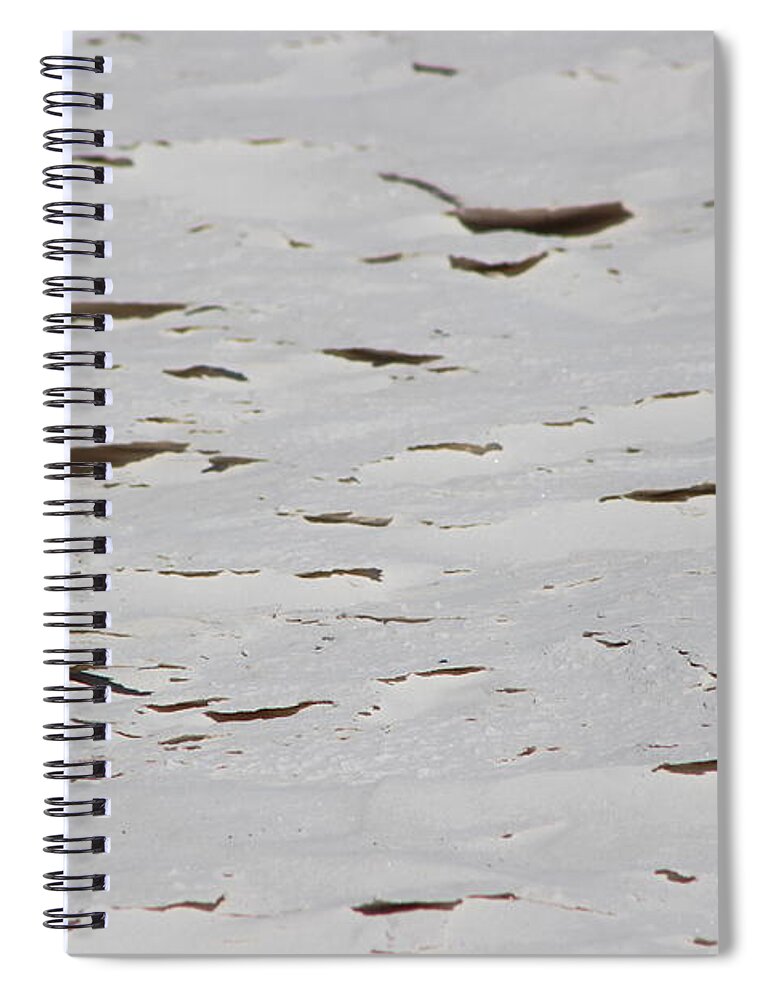 Layers Of Gypsum Sand Spiral Notebook featuring the photograph Dried Layers of Fine Gypsum Sands by Colleen Cornelius