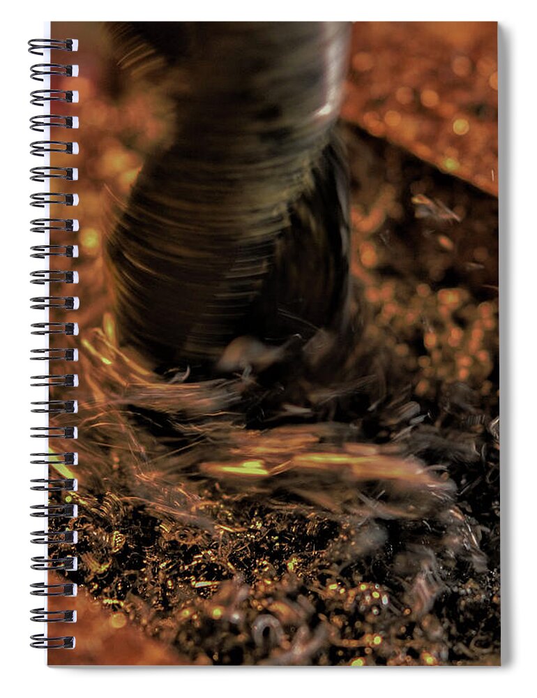 Man Cave Spiral Notebook featuring the photograph Drill Press by Michael Hall